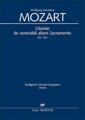 Mozart |  Litaniae de venerabili altaris Sacramento in Es (Klavierauszug) | Buch |  Sack Fachmedien