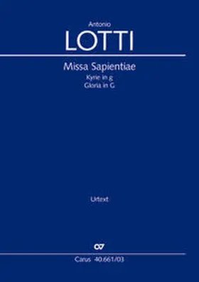 Lotti / Horn |  Missa Sapientiae | Buch |  Sack Fachmedien