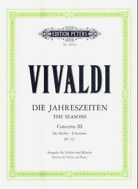 Vivaldi / Kolneder |  Die Jahreszeiten: Konzert für Violine, Streicher und Basso continuo F-dur op. 8 Nr. 3 RV 293 "Der Herbst" | Buch |  Sack Fachmedien