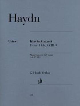 Haydn / Wackernagel / Walter |  Konzert für Klavier (Cembalo) und Orchester F-dur Hob. XVIII:3 | Buch |  Sack Fachmedien