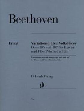 Beethoven / Raab |  Variationen über Volkslieder für Klavier und Flöte (Violine) ad lib. op. 105 und 107 | Buch |  Sack Fachmedien