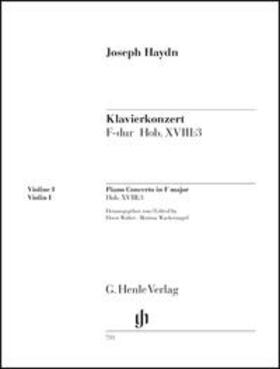 Haydn / Wackernagel / Walter |  Konzert für Klavier (Cembalo) und Orchester F-dur Hob. XVIII:3. Einzelstimme Violine I | Buch |  Sack Fachmedien