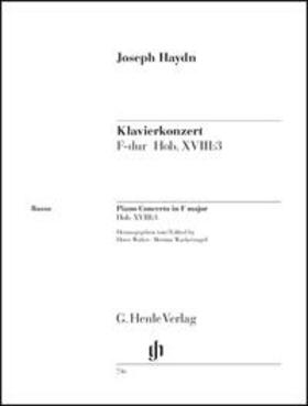 Haydn / Wackernagel / Walter |  Konzert für Klavier (Cembalo) und Orchester F-dur Hob. XVIII:3. Einzelstimme Basso | Buch |  Sack Fachmedien