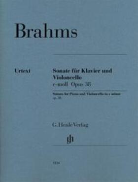 Brahms / Behr / Voss |  Sonate für Klavier und Violoncello e-moll op.38 | Buch |  Sack Fachmedien