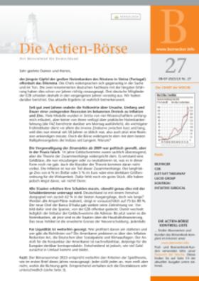  Die Actien-Börse | Zeitschrift |  Sack Fachmedien